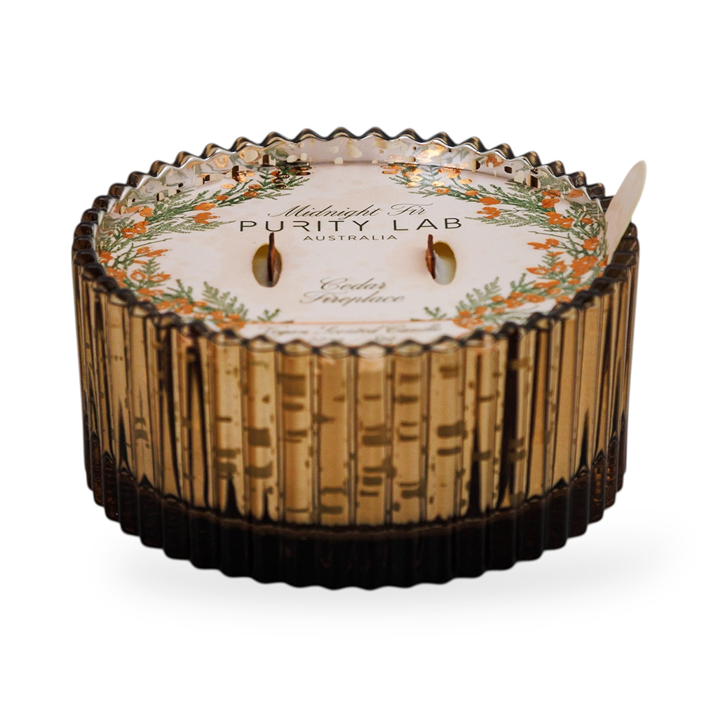 Свеча Cedar fireplace шоколадный подсвечник 227г | Интернет-магазин Кактус