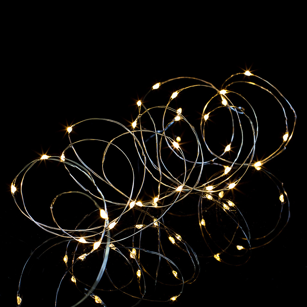 Гирлянда на батарейках с таймером 30 Led 3.0м теплый белый | Интернет-магазин Кактус